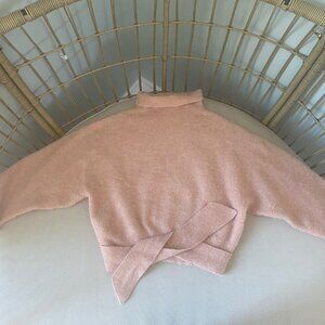 Aritzia Wilfred Lorin Tie Waist Turtleneck Sweater – Dusty Rose – Size S